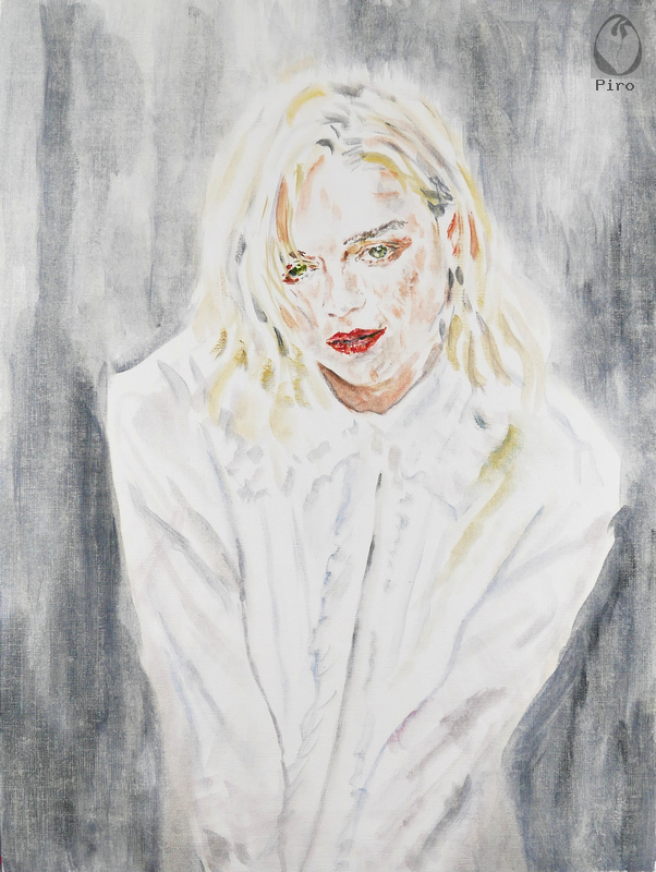 oil on paper - olio su carta di Piro